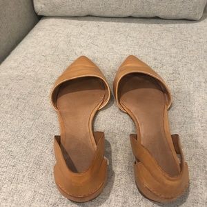 Tan/Nude Madewell Pointed Toe Flats